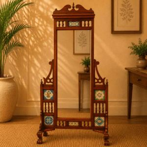 The Colonial Floral Inlay Wall Mirror