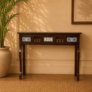 Carved Teak Console